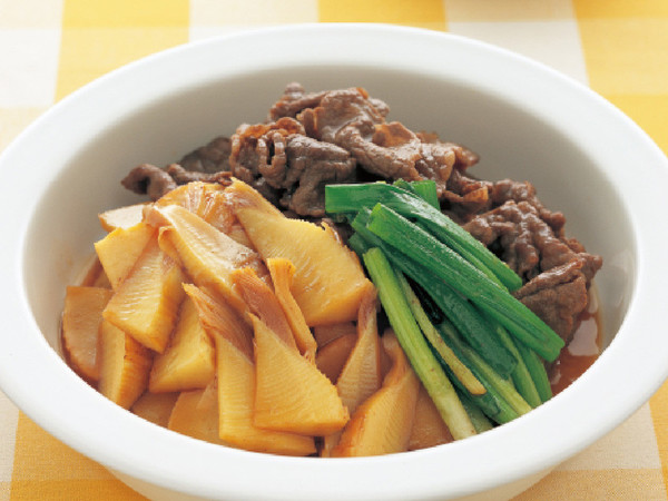 たけのこと牛肉のすき焼き風