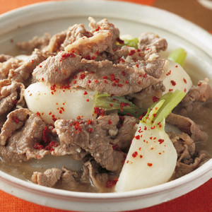 牛肉とかぶの韓国風煮