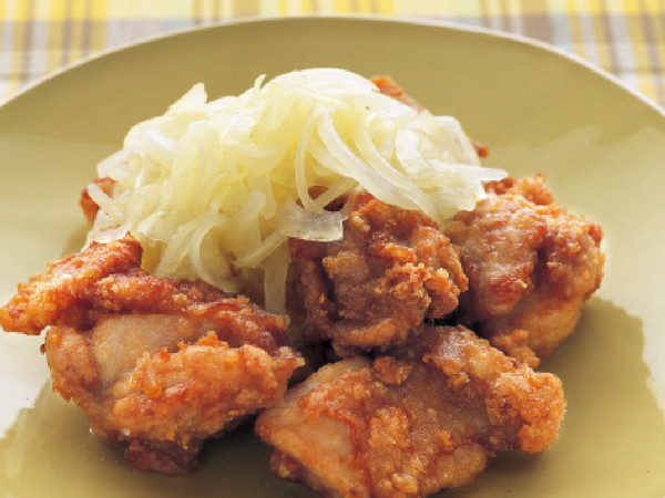 鶏のから揚げ 甘酢玉ねぎのせ