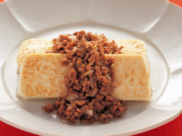 豆腐ステーキ ひき肉あんかけ