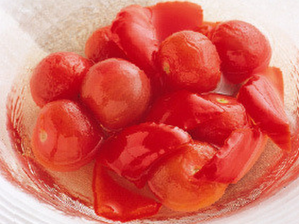 プチトマトと赤ピーマンの甘酢漬け