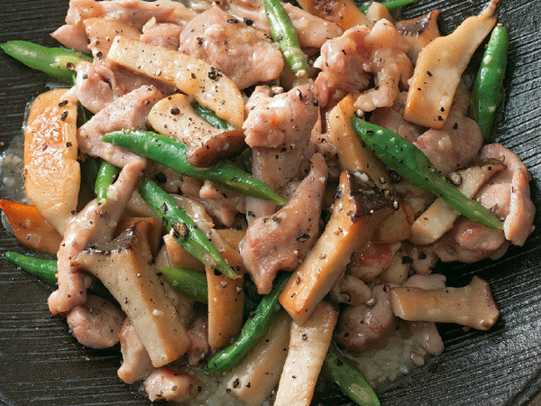 エリンギと鶏肉の塩とろみ炒め