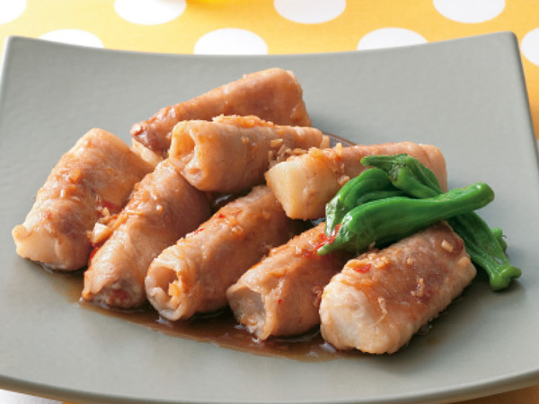 長いもの豚肉巻き