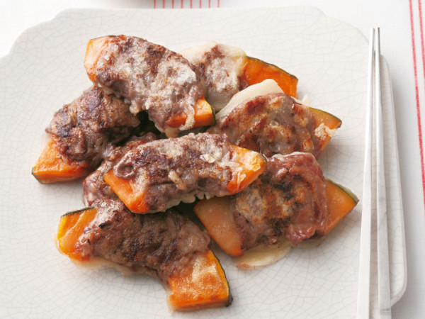 かぼちゃの牛肉巻きソテー