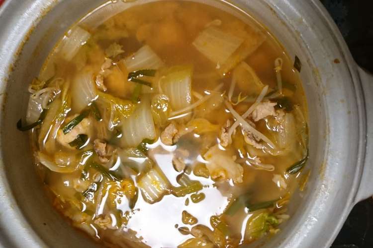 子供でも食べられるキムチ風鍋 レシピ 作り方 By Ahmkママ クックパッド 簡単おいしいみんなのレシピが376万品