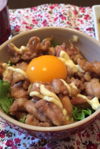 うちカフェごはん＊せせりの照りマヨ丼