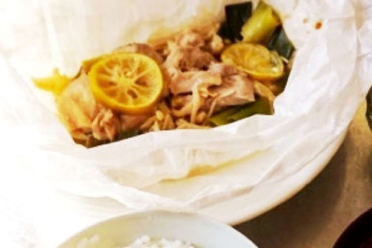 鶏肉と大根の包み焼き すだち風味 レシピ 作り方 By Hakkori クックパッド