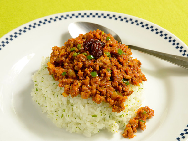 ぱらぱらキーマカレーとバターパセリごはん