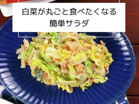 白菜が丸ごと食べたくなる♪簡単サラダ♪