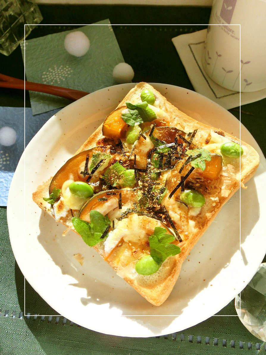 南瓜×枝豆のミルキー和トーストの画像