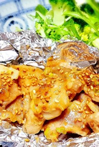 簡単☆絶品味噌マヨダレで鶏の包み焼き