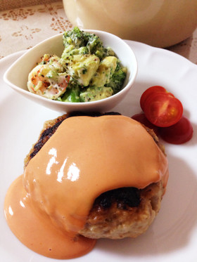 オーロラソースで♡我が家のハンバーグ