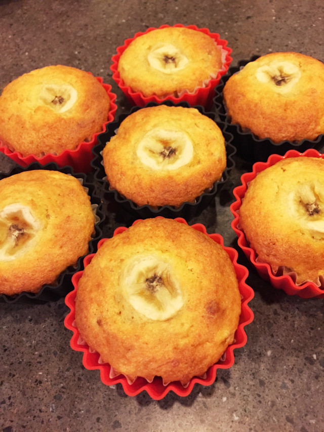 バナナクリームカップケーキのレシピ