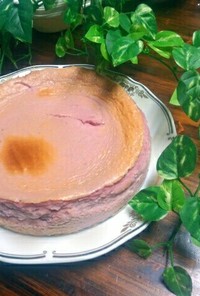 Pinkな紫芋のチーズケーキ
