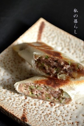豚ひき肉とナッツの春巻き