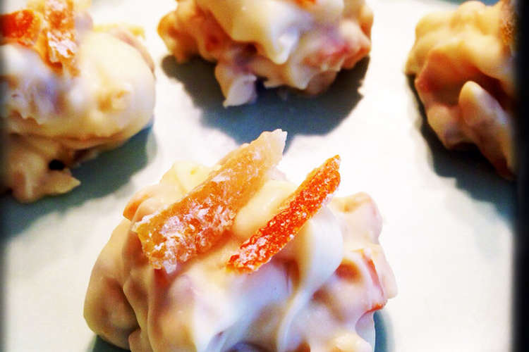 オレンジ レモンピールのホワイトチョコ レシピ 作り方 By Lovetomake クックパッド 簡単おいしいみんなのレシピが360万品