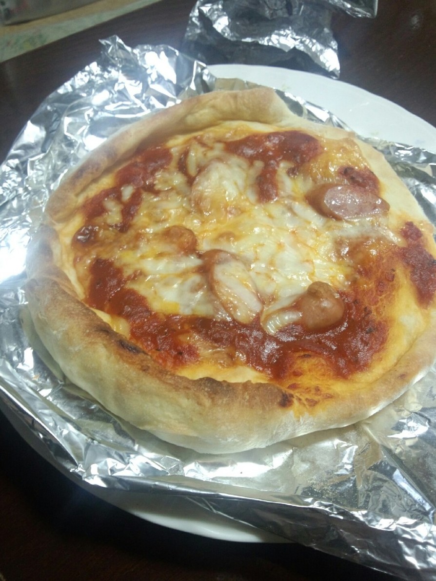 簡単オーブントースターでピザの画像