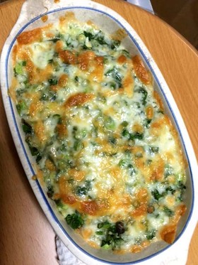 冷凍炒飯のネギ・チーズ焼き