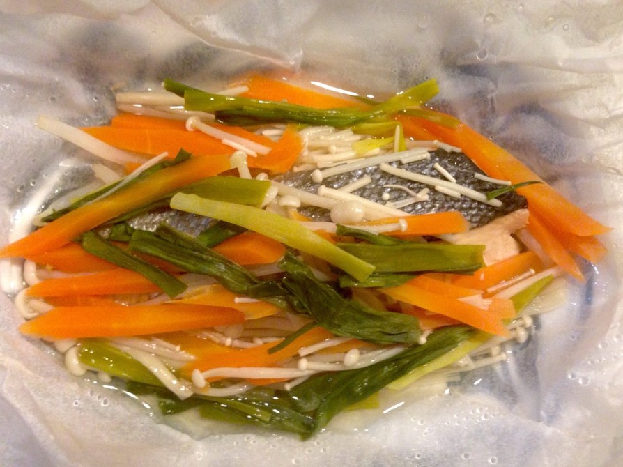 生鮭の野菜蒸しの画像