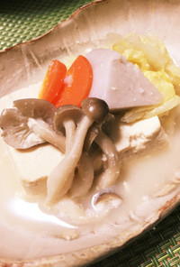 白菜と豆腐のヘルシー豆乳鍋