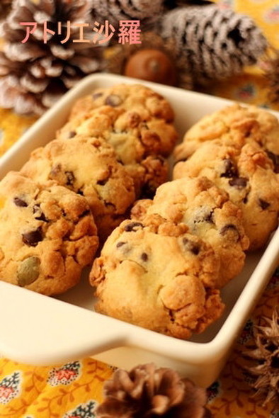 簡単♪グラノーラ＆チョコ★素朴なクッキーの写真