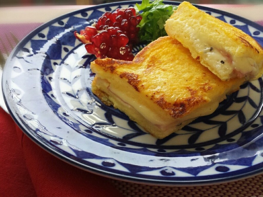 簡単朝食♡ハムチーズのフレンチトーストの画像