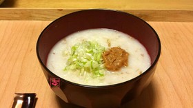 ~梅味噌と酒粕粥~風邪に夜食に呑み〆に