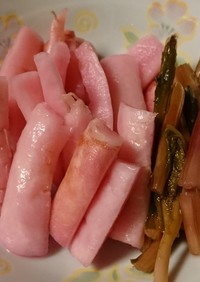 日野菜のえび漬け(甘酢漬け)