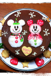 ミッキー ミニー  クリスマスケーキ  