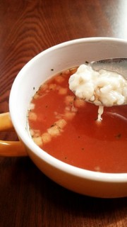 簡単朝ごはん、夜食に!暖まる♪スープご飯の写真