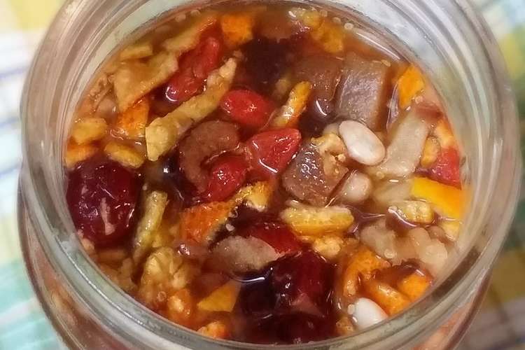 美味薬膳 薬膳フルーツナッツのラム酒漬け レシピ 作り方 By ぽてまる太郎 クックパッド