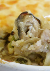牡蠣と小松菜のドリア