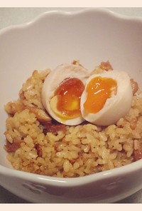 煮卵の漬け汁リメイク☆中華風炊き込みご飯