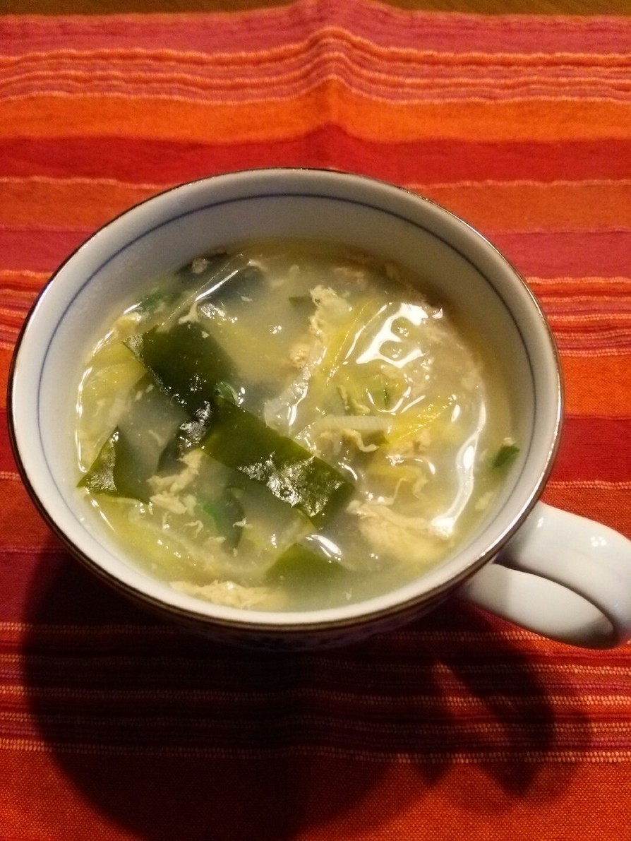 ヤーコンor大根×ワカメde卵スープ♪の画像
