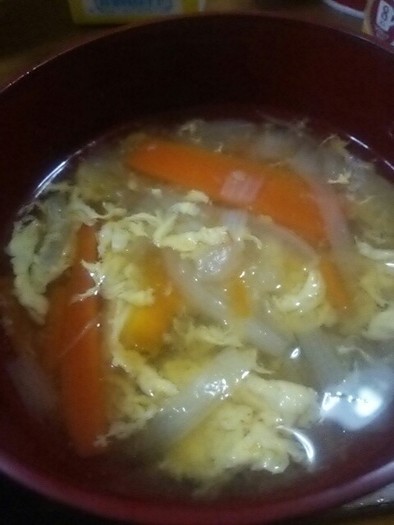 超簡単！卵野菜スープの写真