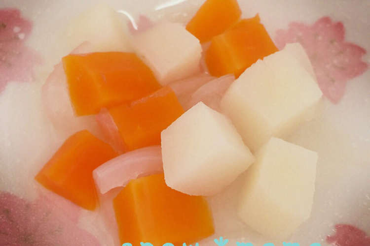 離乳食 後期後半 3種の野菜 圧力鍋 レシピ 作り方 By Snow Mama クックパッド 簡単おいしいみんなのレシピが360万品