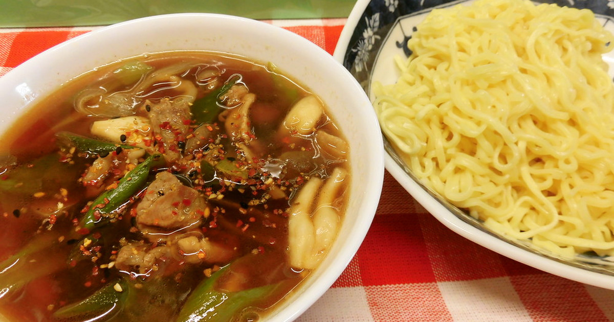 冷やし中華のアレンジ あったかつけ麺 レシピ 作り方 By お魚キッチン クックパッド