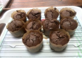 ホットケーキミックスでチョコマフィン