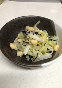 キャベツ＆セロリ＆大豆のサラダ