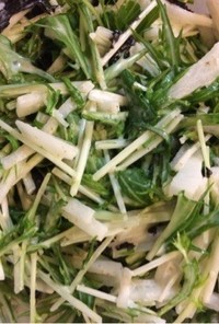 大根、水菜で冬野菜救済サラダ