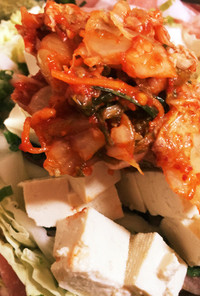白菜と豚バラ肉のキムチミルフィーユ鍋