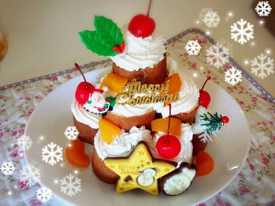 ☆簡単☆クリスマスツリー風ロールケーキの写真