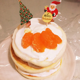 ホットケーキでクリスマスケーキ☆離乳食