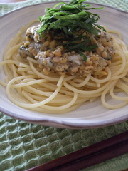 簡単♬おいしい! フワフワ♡納豆スパの写真