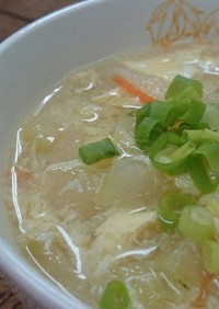 とろ〜り♡冬瓜と卵の中華風スープ