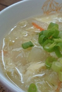 とろ〜り♡冬瓜と卵の中華風スープ