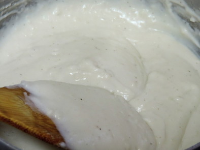 米粉で作るホワイトソースの写真