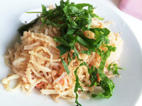 ダイエットに☆しらたきで明太子パスタ♡