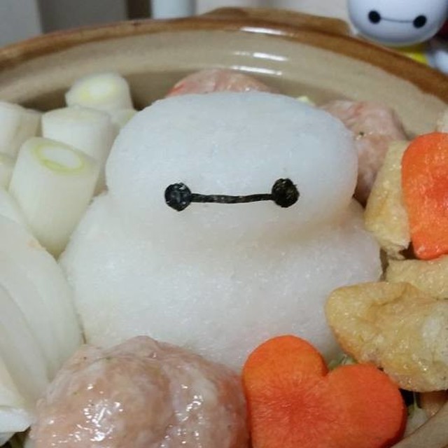 簡単加工 ベイマックス雪だるまみぞれ鍋 レシピ 作り方 By トース党 クックパッド 簡単おいしいみんなのレシピが354万品