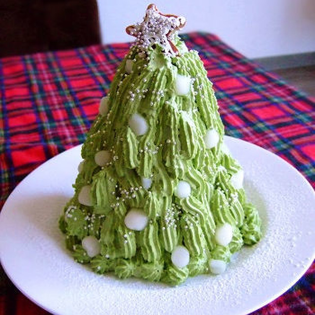 クリスマスケーキ 抹茶クリームで簡単デコ レシピ 作り方 By ち Sun クックパッド 簡単おいしいみんなのレシピが354万品